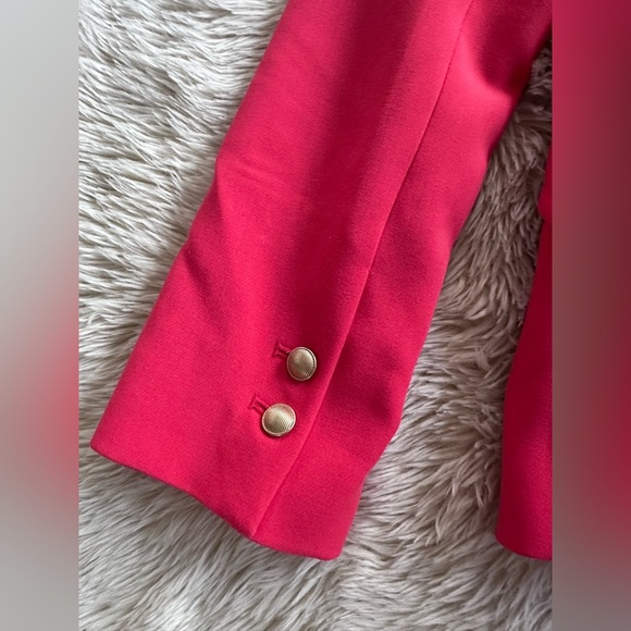 L’Agence Chamberlain Blazer Jacket in Hibiscus Coral Red Size 2 - Picture 16 of 16